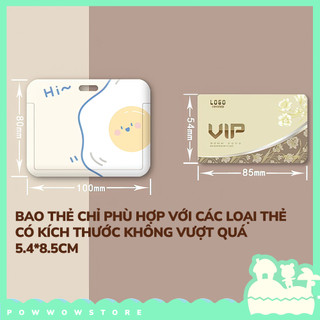 [Sẵn VN] Bao Đựng Thẻ Nhân Viên NGANG Nhựa ABS Phong Cách Phong Cảnh Nhân Vật Hoạt Hình Vịt Trứng Duck Egg Đáng Yêu