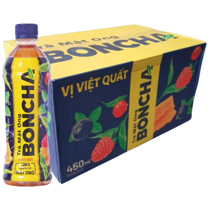 Trà mật ong BONCHA vị việt quất chai 450ml | Shopee Việt Nam