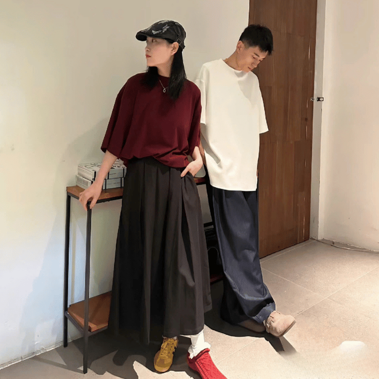 40-120KG Áo Thun Nam Nữ BIGSIZE Cotton Trơn Tay Ngắn Sói-Wolf Thời Trang - MÃ 12