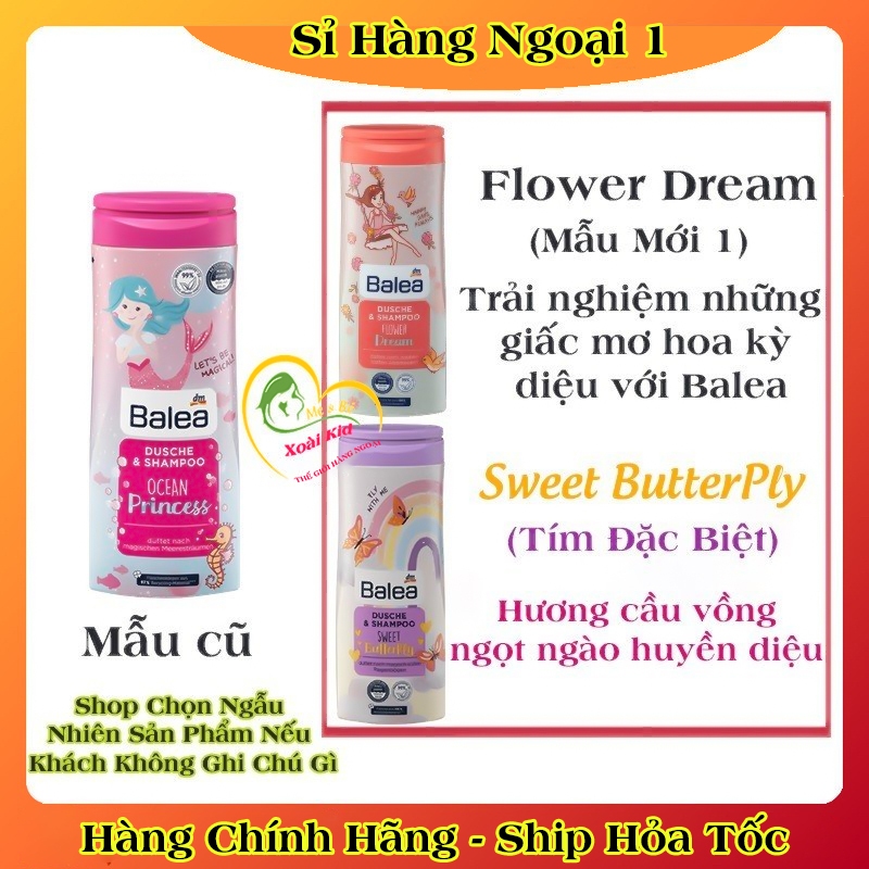 [auth] Sữa tắm gội Balea cho bé trai và bé gái 300ml- Nội địa Đức Đủ Bill [Hot]
