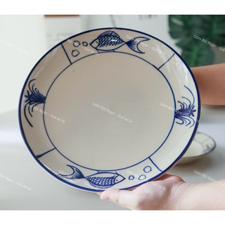 Dĩa Gốm Cao Cấp Vẽ Gà Trốg/Cá/Hoa/Chỉ/Măng Cụt Nhiều Kích Thước Từ 12cm Đến 23cm - Gốm Xưa Lái Thiêu Cho Người Hoài Niệm
