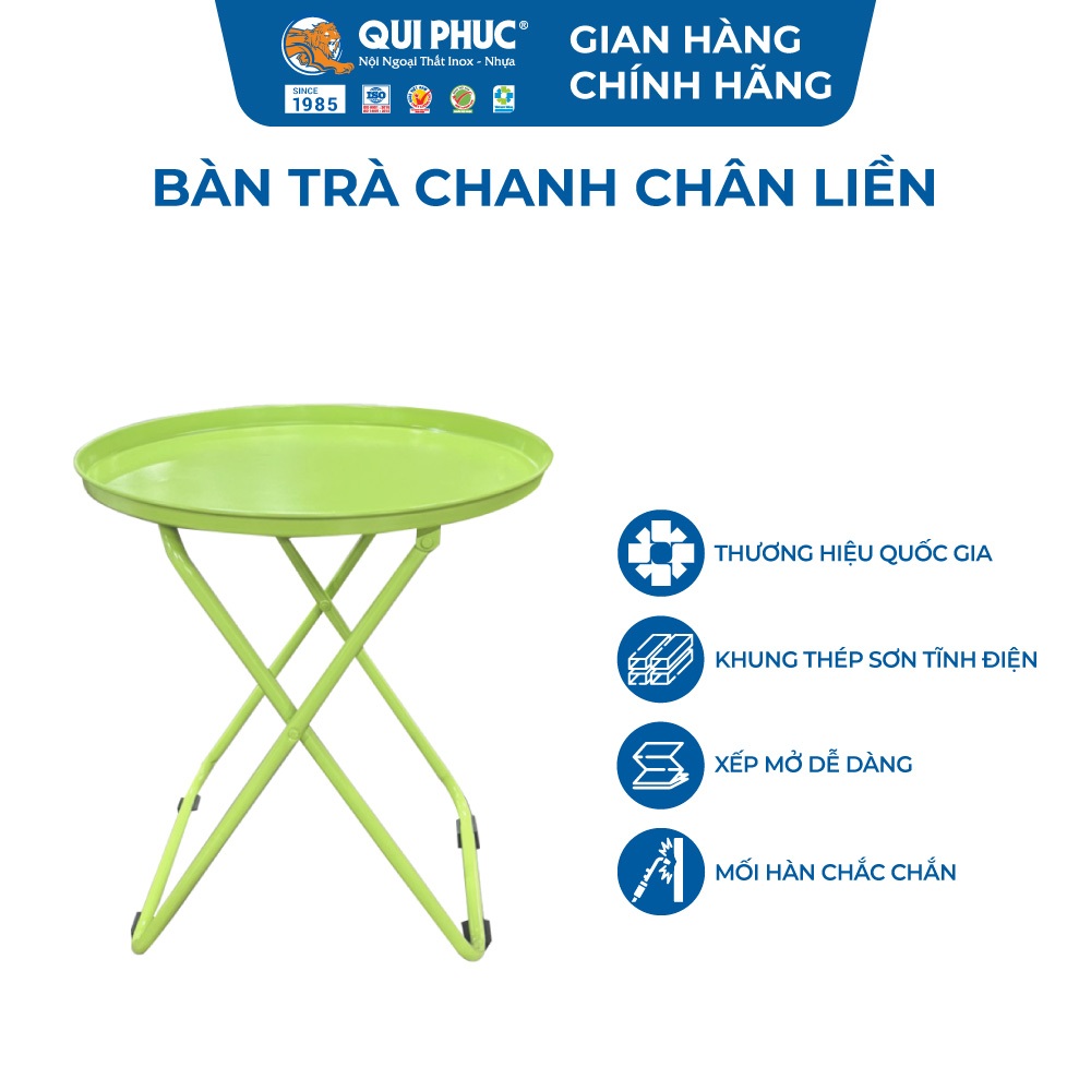 [HỎA TỐC] Bàn cà phê QUI PHÚC, gấp gọn, thép sơn tĩnh điện, bền màu, phù hợp quán trà chanh, cà phê