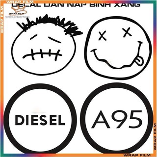 Decal dán nắp bình xăng,decal mặt cười