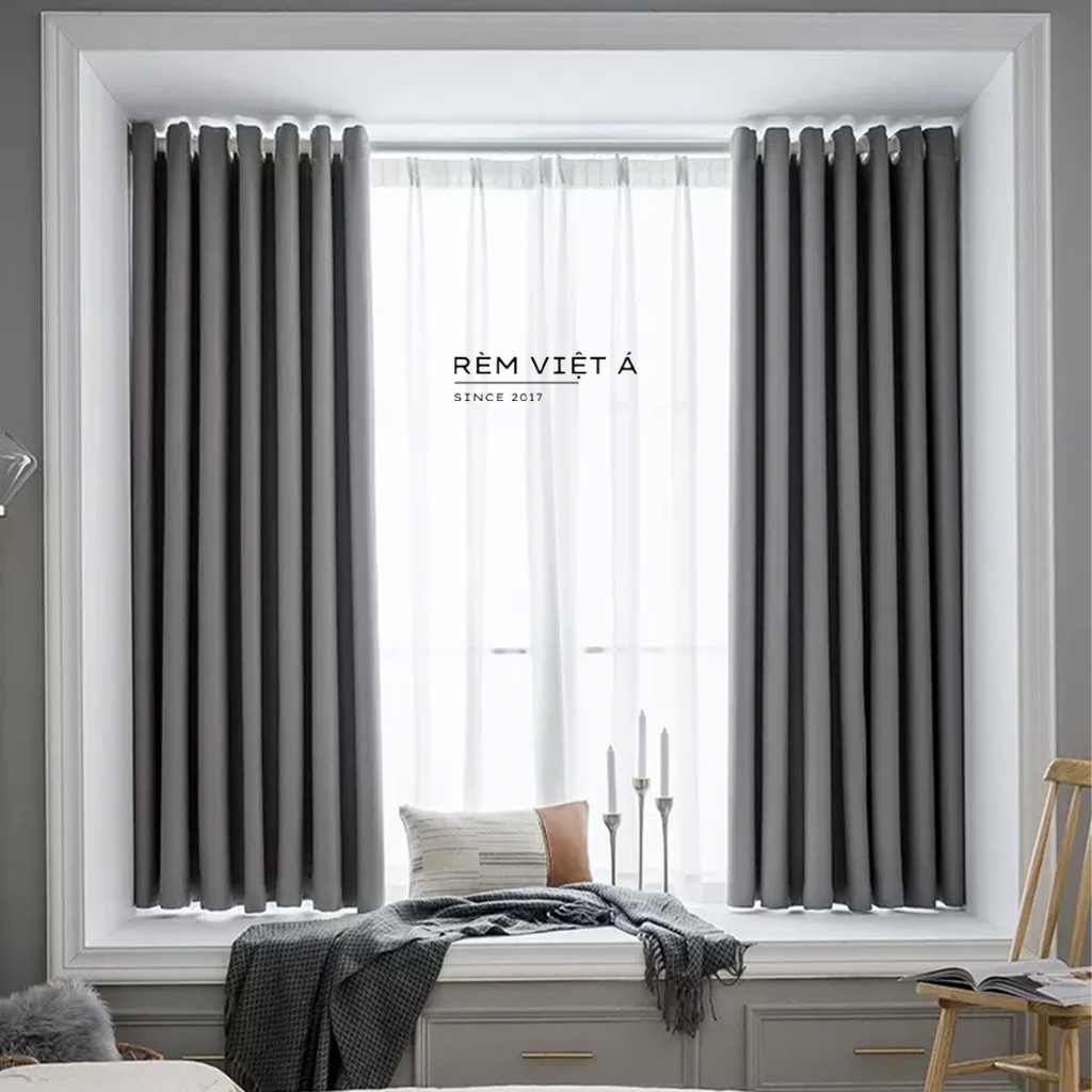 Rèm Lỗ Khoen May Sẵn { Rộng 1,3m x cao 1,8m }Treo Cửa Sổ, Đa Dạng Màu ...
