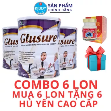 [Combo 6 lon] Sữa Tiểu đường PISILAC GLUSURE dành cho người bệnh tiểu đường và tiền tiểu đường