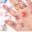 Set 5 Bướm vải voan MINI 2 lớp cánh đính đá cho nail, makeup, phụ kiện tóc,thời trang,đồ thủ công