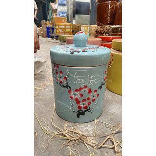 Hủ/Khạp Gốm Đựng Gạo/Lúa Có Nắp Từ 3Kg Đến 10kg - Dùng Muối Dưa Cà - Gốm Men Đẹp Dày