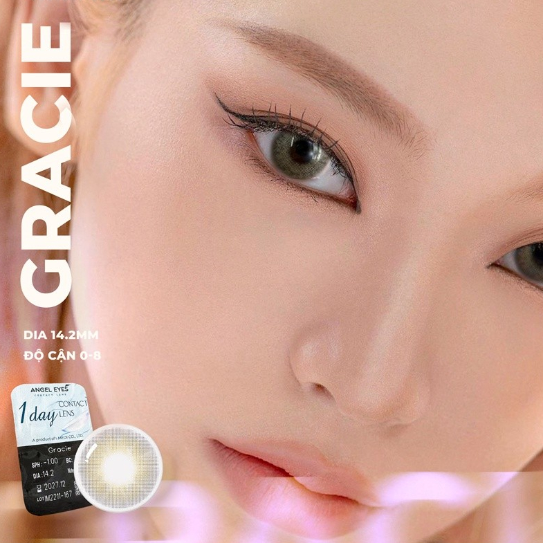 Lens cận 1 ngày trong suốt/màu 💥HÀNG CAO CẤP💥 Kính áp tròng Hàn Quốc có độ cận từ 0-10 độ, màu tự nhiên siêu đẹp