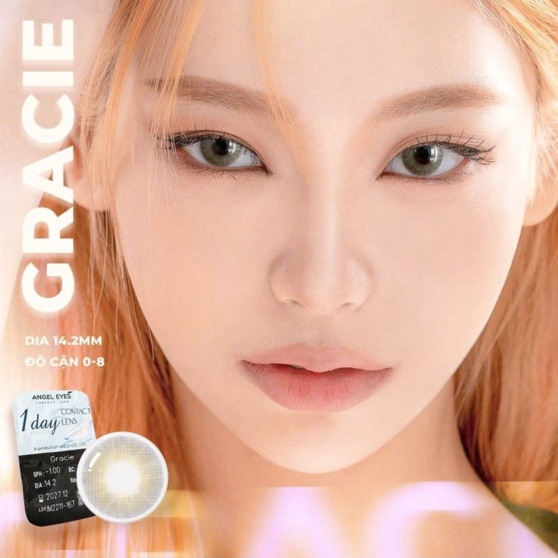 Lens cận 1 ngày trong suốt/màu 💥HÀNG CAO CẤP💥 Kính áp tròng Hàn Quốc có độ cận từ 0-10 độ, màu tự nhiên siêu đẹp
