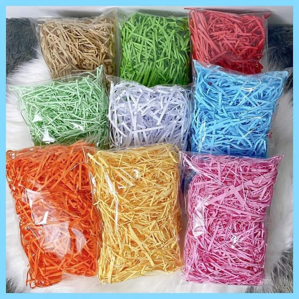 (100g) Giấy Rơm Lót Hộp Quà, Giấy Vụn Giấy Sợi Lót Chống Sốc | Shopee ...