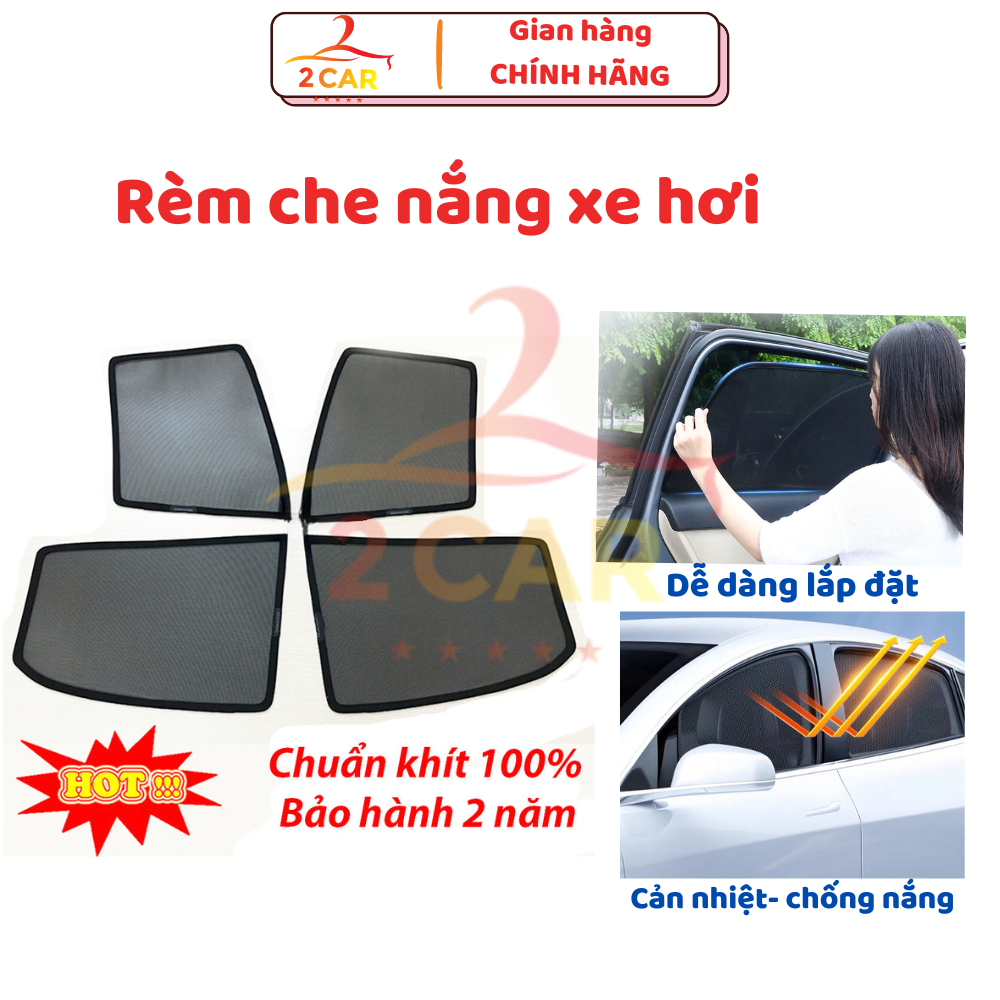 Rèm Che Nắng xe Ô tô, Chắn Nắng có hít Nam Châm xe hơi, Bộ 4 Miếng - Có Đủ Các Dòng Xe, che nắng hiệu quả