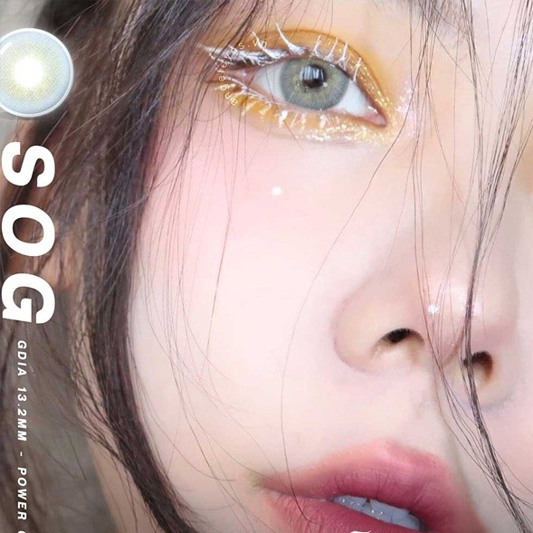 Lens cận SOG màu xám tây sáng 💥HÀNG CAO CẤP💥 Kính áp tròng Hàn Quốc có độ cận (0-6), độ ẩm cao cho mắt nhạy cảm