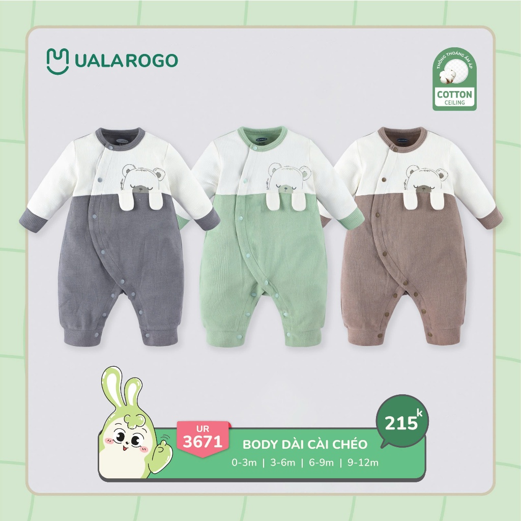 (3-10kg) Bộ Body Dài Tay Uala UR502 UR2111 UR2133 UR2217 UR2338 UR2358 UR2368 UR3543 UR3545 UR3802 UR3819 UR082