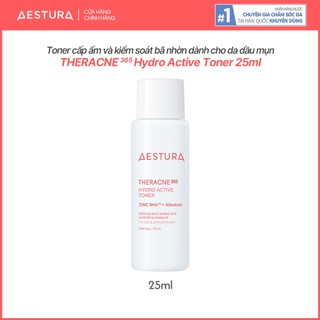 Toner cấp ẩm và kiểm soát bã nhờn dành cho da dầu mụn AESTURA THERACNE365 Hydro Active Toner 25ml