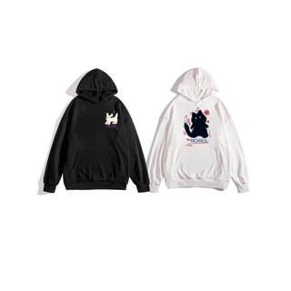 Áo Hoodie áo Sweater cặp đôi Áo mèo con đáng yêu áo cặp đôi nỉ cotton mịn [A103]