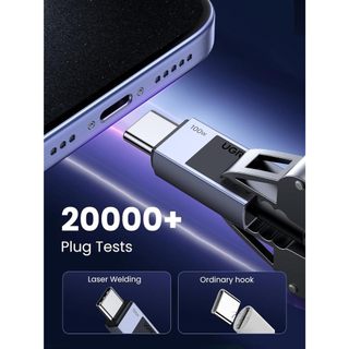 Cáp sạc nhanh USB-C to USB-C dài 1M  Ugreen | Sạc nhanh PD 100W | Chính hãng - Bảo hành 18 tháng 1 dổi 1 45063