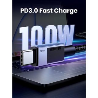 Cáp sạc nhanh USB-C to USB-C dài 1M  Ugreen | Sạc nhanh PD 100W | Chính hãng - Bảo hành 18 tháng 1 dổi 1 45063