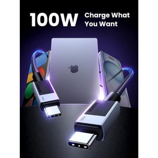 Cáp sạc nhanh USB-C to USB-C dài 1M  Ugreen | Sạc nhanh PD 100W | Chính hãng - Bảo hành 18 tháng 1 dổi 1 45063