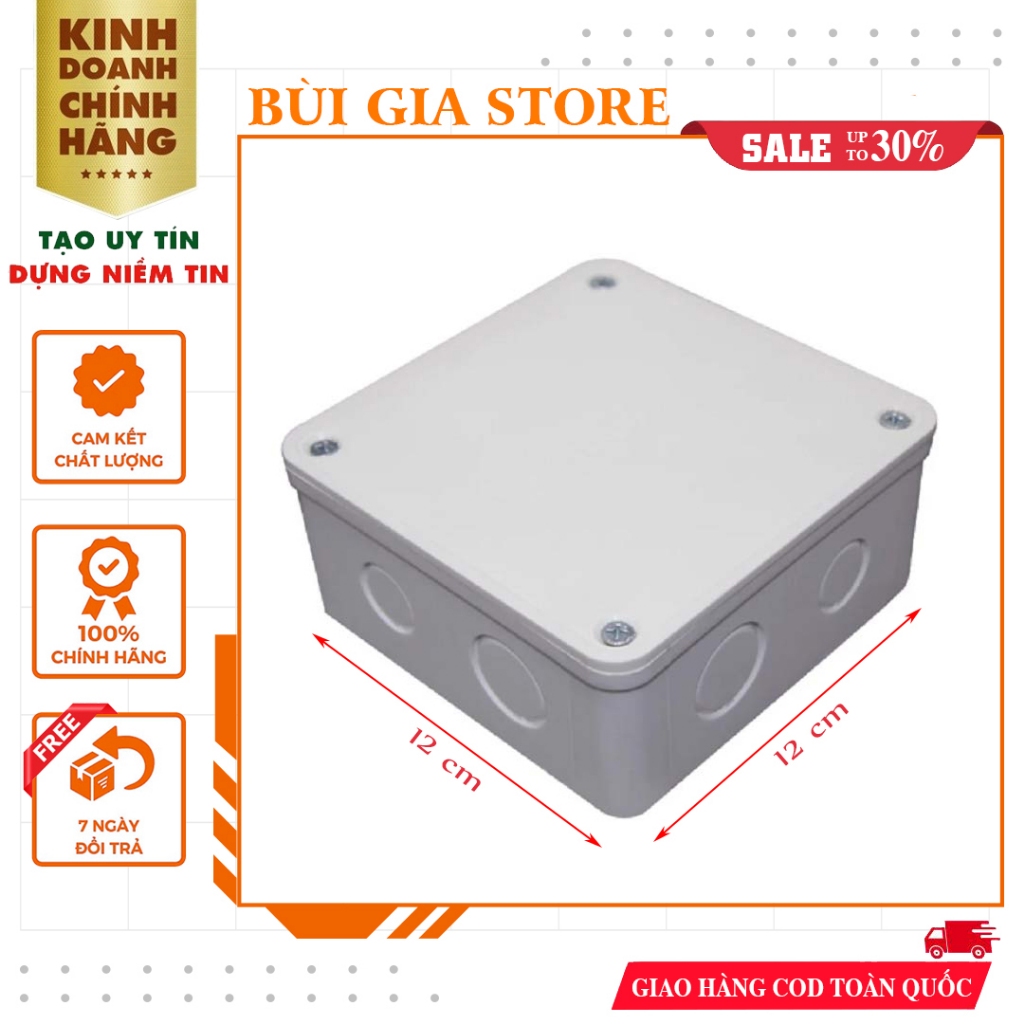 Hộp nối dây điện chống cháy vuông Ekit 12x12cm | 10x10cm | Shopee Việt Nam