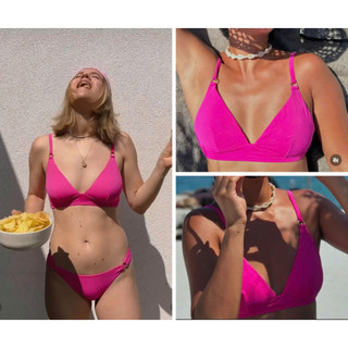 >Thanh lý< Bikini 2 mảnh, bộ đồ bơi màu hồng có đệm, quần tam giác vải 2 lớp hàng VNXK hãng PALMER'S