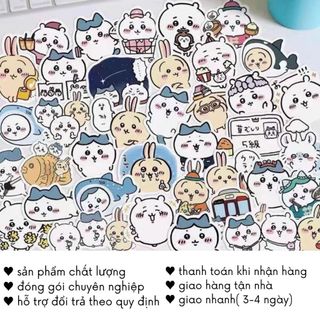 Sticker Chiikawa Hoạt Hình Cute Hình Dán Trang Trí Sổ Tay Ốp Điện Thoại Timo ST111
