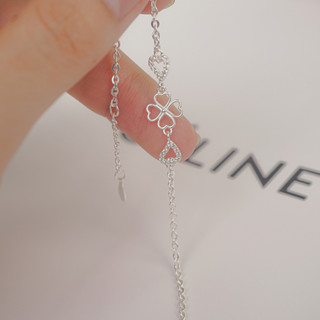 Lắc tay bạc LAMY Heart Four Leaves Bracelet Silver 2072