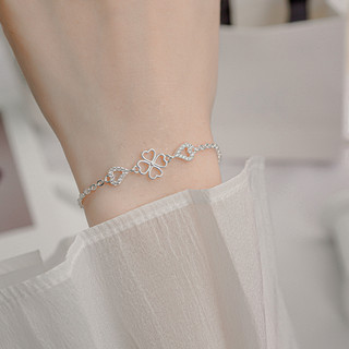 Lắc tay bạc LAMY Heart Four Leaves Bracelet Silver 2072