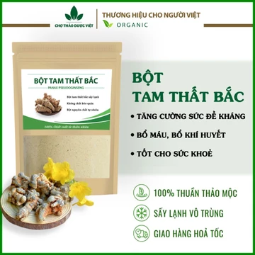 Bột tam thất bắc nguyên chất 100g (Bột củ tam thất bồi bổ sức khỏe) - Chợ Thảo Dược Việt