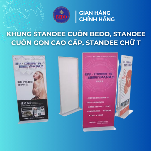 Standee Cuốn BEDO Nhôm Cao Cấp 60x160 80x200cm Treo Banner Quảng Cáo Chuyên Nghiệp Bền Chắc