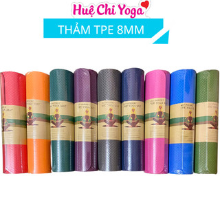 Thảm tập yoga,Thảm tập chất liệu TPE 1 lớp dày 8mm không định tuyến đúc nguyên khối chống trơn trượt