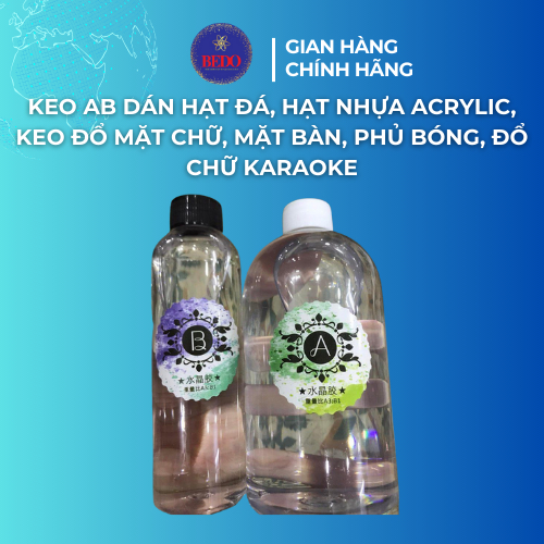 Keo AB Trong Suốt BEDO Epoxy Dán Chữ Nổi Acrylic Trang Trí Nội Thất Bền Đẹp Chống Bong Tróc