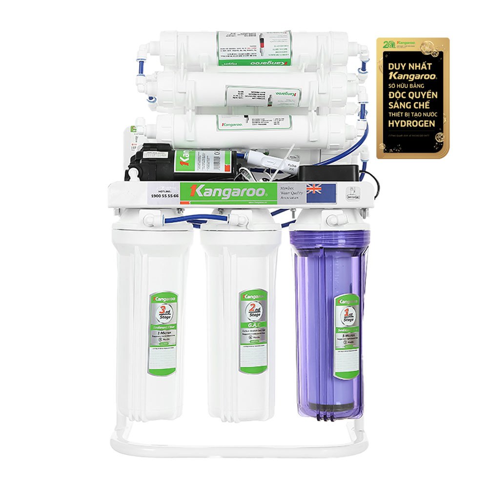 [LẮP ĐẶT 0Đ HN] Máy lọc nước Hydrogen Kangaroo RO chân quỳ 10 lõi KGRP10