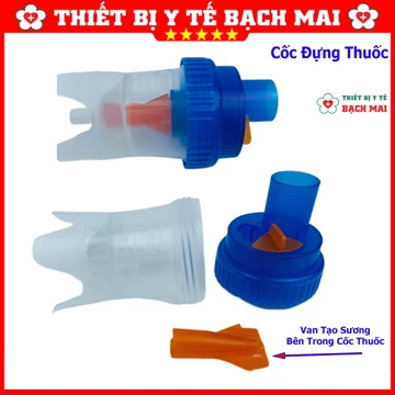 Cốc Đựng Thuốc Cho Các Loại Máy Xông Khí Dung Có Điều Chỉnh (Màu Xanh)