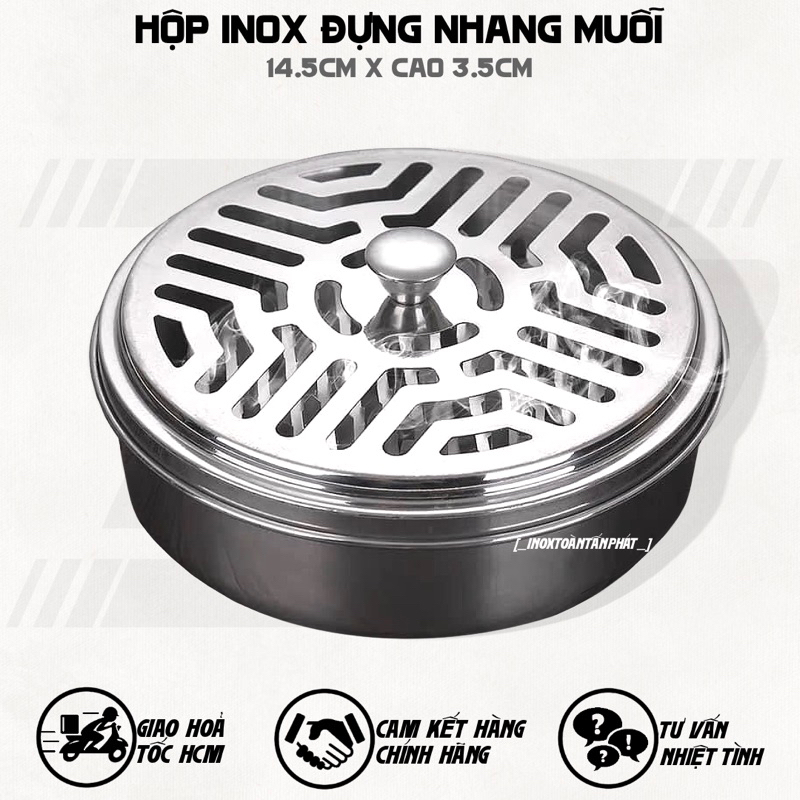 Hộp Inox Đựng Nhang Muỗi - Đồ Đựng Nhang Muỗi Bằng Inox Có Nắp Đậy ...