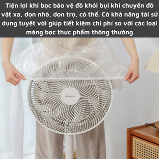 Set 50 Chiếc Màng Bọc Phủ Đồ Dùng Đồ Gia Dụng ECO Dày Dặn CỠ ĐẠI Chống Bụi Chống Nước Co Giãn