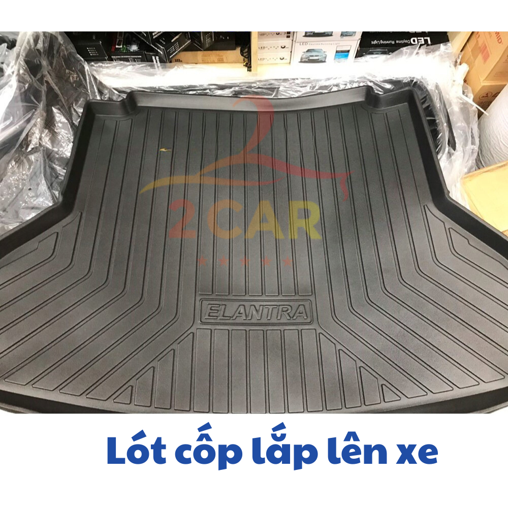 LÓT CỐP xe Elantra 2022, 2023,2024 ( form mới nhất) nhựa dẻo không mùi,vừa khít form xe LCN-HU001-22-23
