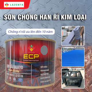 Keo Sơn Chống Han Gỉ, Gỉ Sét, Chống Cháy ECP Lazenta 600ml - Bảo Vệ Mọi Bề Mặt Lên Tới 10 Năm, An Toàn Không Độc Hại