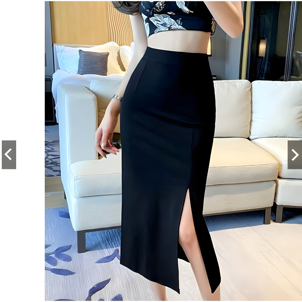 Chân Váy Bút Chì Sẻ Đùi 80cm SHOPNGOCTRANG19 Chất Liệu UMI Co Dãn
