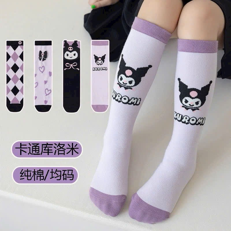 SÉT 5 ĐÔI TẤT ĐÙI KUROMI TRẺ EM MẪU MỚI SIZE 4-12 TUỔI
