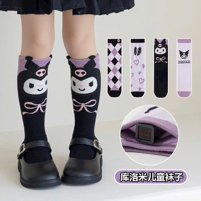 SÉT 5 ĐÔI TẤT ĐÙI KUROMI TRẺ EM MẪU MỚI SIZE 4-12 TUỔI