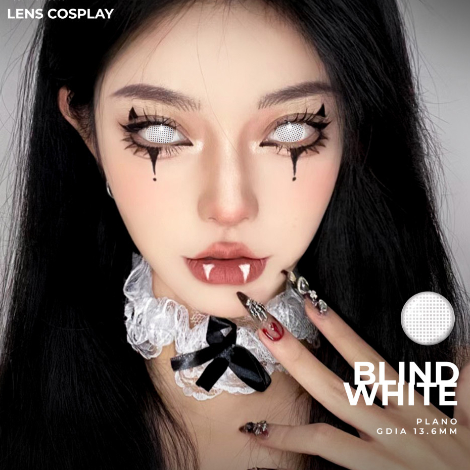 Lens Cosplay 💥HÀNG CAO CẤP💥 Kính áp tròng hoá trang Halloween nhiều mẫu, tròng trắng/đỏ hottrend