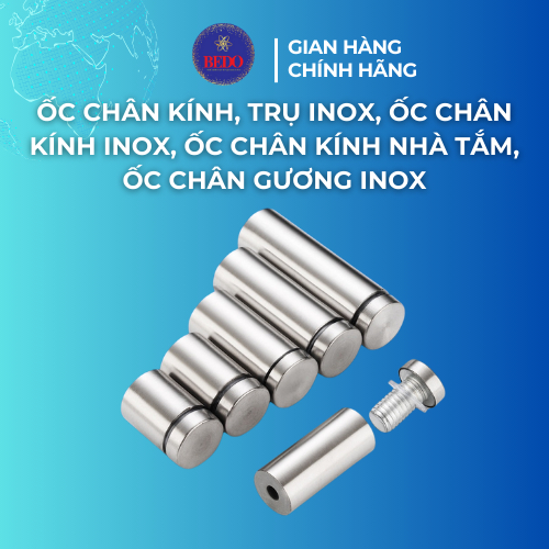 Ốc Chân Kính Inox BEDO Trụ Inox Gắn Kính Nhà Tắm Chân Gương Inox Chống Gỉ Chắc Chắn Bền Đẹp