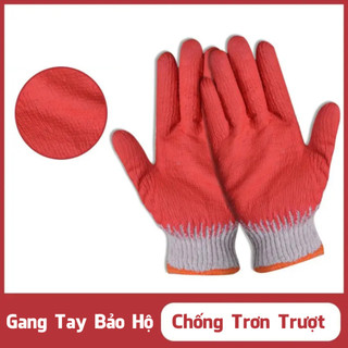 [Combo] Gang Tay Bảo Hộ Sơn Phủ Cao Su CHỐNG TĨNH ĐIỆN, CHỐNG TRƠN, CHỐNG TRƯỢT Phủ Sơn Đỏ