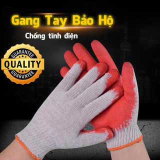 [Combo] Gang Tay Bảo Hộ Sơn Phủ Cao Su CHỐNG TĨNH ĐIỆN, CHỐNG TRƠN, CHỐNG TRƯỢT Phủ Sơn Đỏ