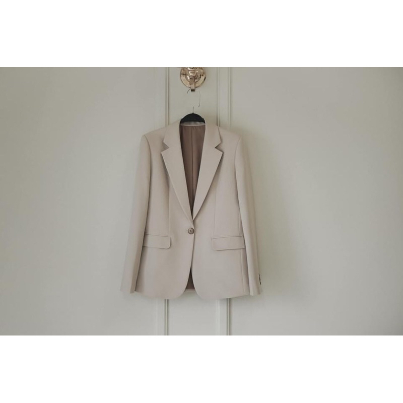 Áo Blazer Nữ Vải Chéo Hàn Cao Cấp May Theo Số Đo – Vest Nữ Công Sở Form Chuẩn Màu Be / Nâu / Đen | Diluclothing