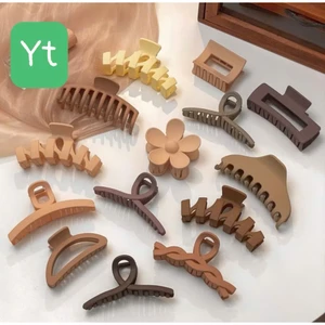Kẹp Tóc Hình Cá Mập Cỡ Lớn Thời Trang Cho Nữ,Màu Đục nhựa nhám Thời Trang Phong Cách Hàn Quốc