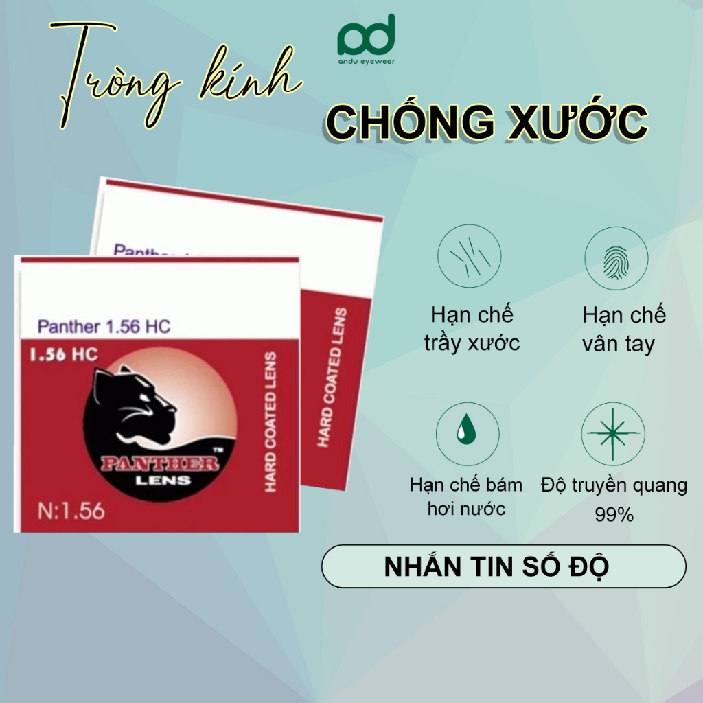 Ảnh Tròng kính cận loạn có độ ANDU EYEWEAR mắt kính chống ánh sáng xanh, đổi màu đi nắng chống tia UV400 1