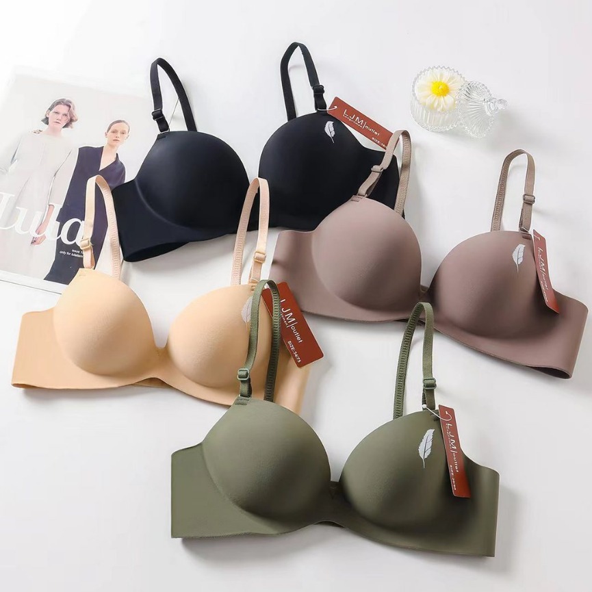 Áo ngực không gọng nâng ngực đệm dày 3cm, áo lót nữ mặc áo dài đúc su đệm bàn tay nâng ngực HeeSA01