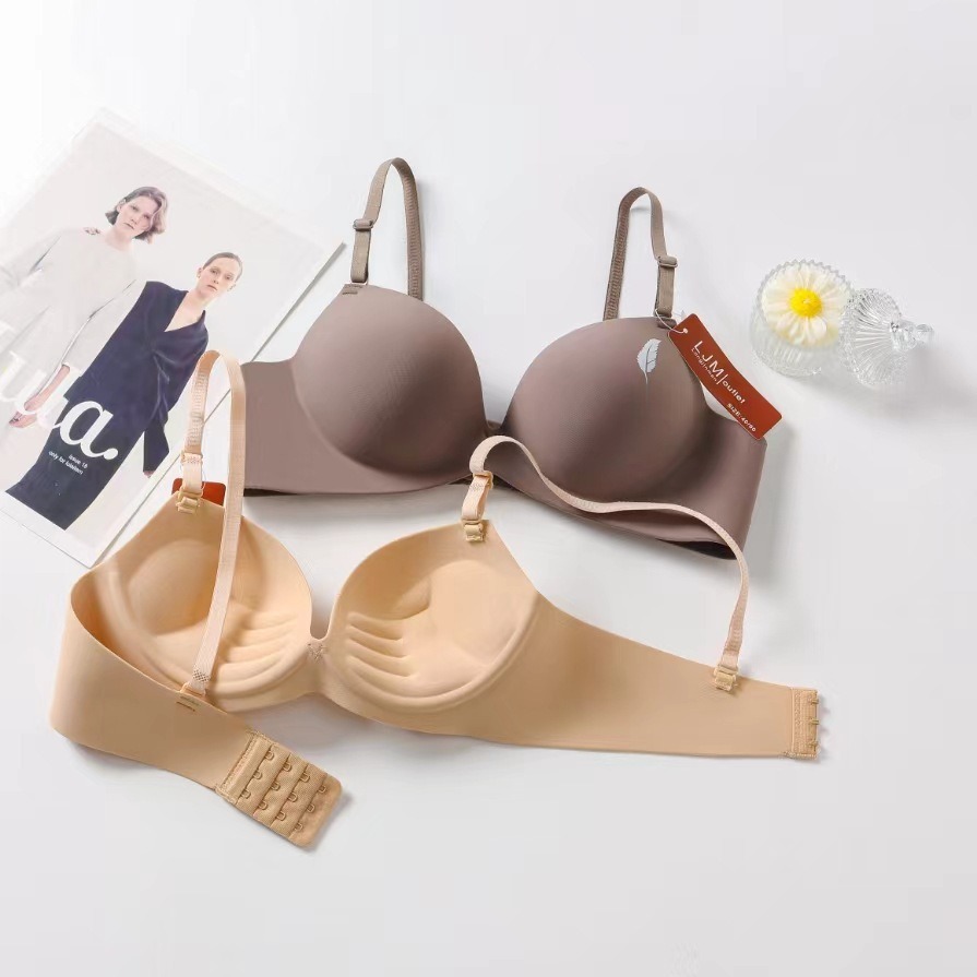 Áo ngực không gọng nâng ngực đệm dày 3cm, áo lót nữ mặc áo dài đúc su đệm bàn tay nâng ngực HeeSA01