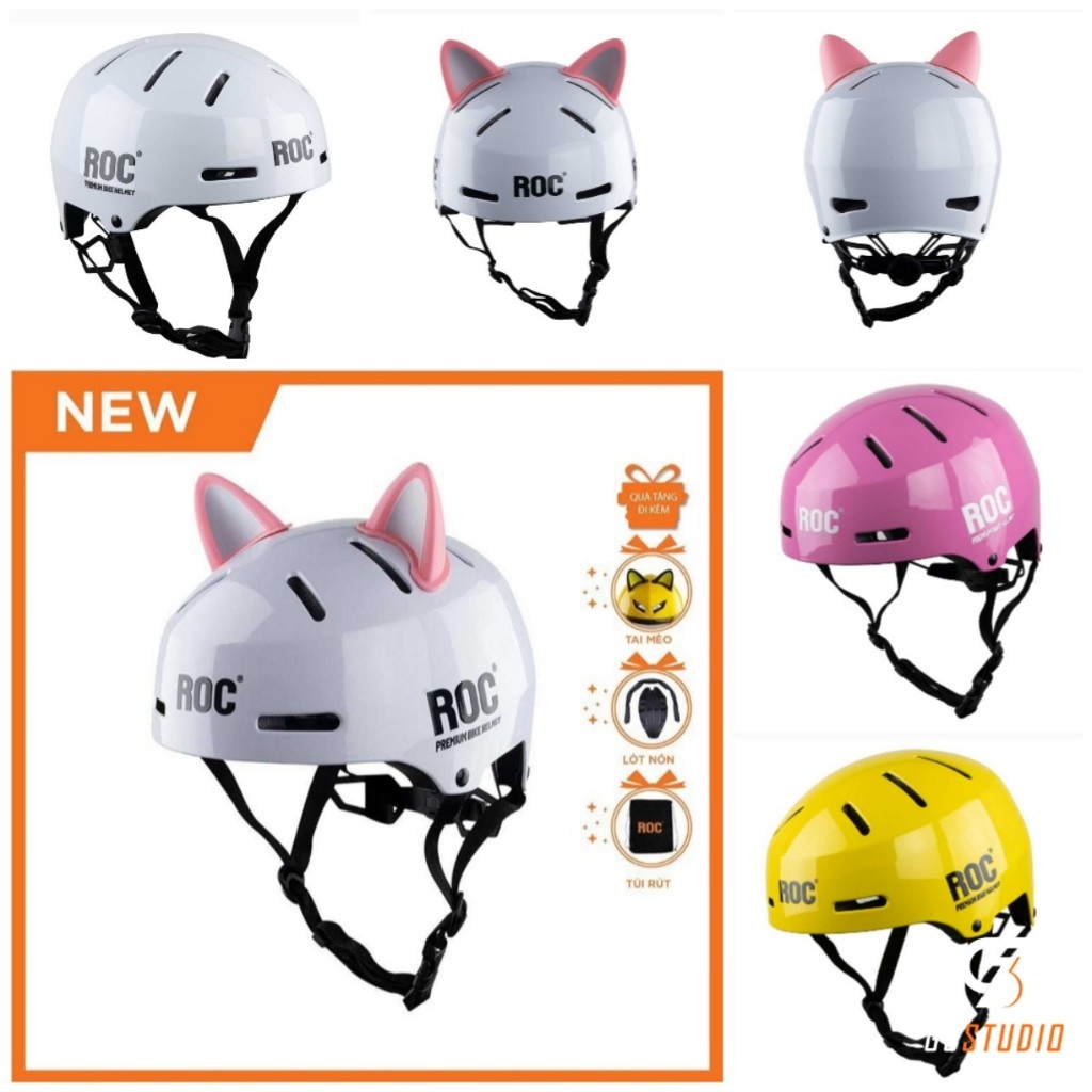ROC HELMETS R17 Mũ Bảo Hiểm Xe Đạp Thương Hiệu ROC BH 12 Tháng Full Phụ ...